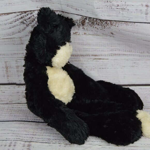 JELLYCAT RETIRED Black & White Pickles Cat with Long Tail 25in GUC READ  Has som - Picture 4 of 12